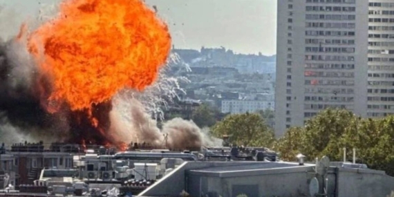 Paris'te Şiddetli Patlamalar Avenue d'Ivry'de Yangın Çıktı