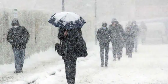 11 İle Turuncu, 13 İle Sarı Kodlu Uyarı Yoğun Kar Yağışı ve Soğuk Hava Alarmı